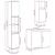 Set mobilier de baie, 3 piese, gri beton, lemn compozit GartenMobel Dekor