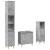 Set mobilier de baie, 3 piese, gri beton, lemn compozit GartenMobel Dekor