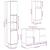 Set mobilier de baie, 3 piese, gri beton, lemn compozit GartenMobel Dekor