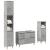 Set mobilier de baie, 3 piese, gri beton, lemn compozit GartenMobel Dekor