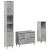 Set mobilier de baie, 3 piese, gri beton, lemn compozit GartenMobel Dekor
