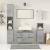 Set mobilier de baie, 3 piese, gri beton, lemn compozit GartenMobel Dekor