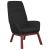 Scaun de relaxare, negru, material textil GartenMobel Dekor