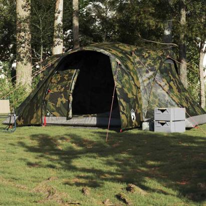 Cort de familie cupolă pentru 6 persoane, camuflaj, impermeabil GartenMobel Dekor