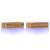 Comode TV cu lumini LED 2 buc., stejar artizanal, 60x35x15,5 cm GartenMobel Dekor