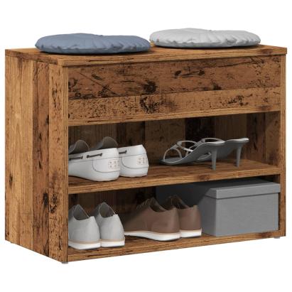 Banchetă pantofar, lemn vechi, 60x30x45 cm, lemn prelucrat GartenMobel Dekor