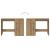 Birou, stejar artizanal, 100x49x75 cm, lemn prelucrat GartenMobel Dekor