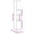 Dulap de baie, gri beton, 30x30x190 cm, lemn prelucrat GartenMobel Dekor