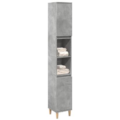 Dulap de baie, gri beton, 30x30x190 cm, lemn prelucrat GartenMobel Dekor