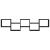 Raft cubic de perete cu 5 compartimente negru lemn prelucrat GartenMobel Dekor