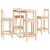 Set mobilier de bar, 5 piese, lemn masiv de pin GartenMobel Dekor
