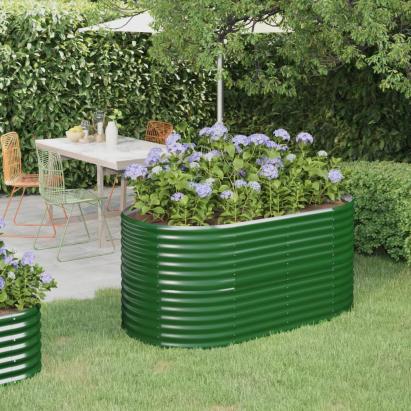 Strat înălțat grădină 152x80x68 cm oțel vopsit electrostatic GartenMobel Dekor