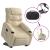 Fotoliu electric rabatabil cu ridicare, crem, textil GartenMobel Dekor