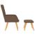 Scaun de relaxare cu taburet, maro, material textil GartenMobel Dekor