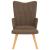 Scaun de relaxare cu taburet, maro, material textil GartenMobel Dekor