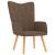 Scaun de relaxare cu taburet, maro, material textil GartenMobel Dekor
