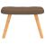 Scaun de relaxare cu taburet, maro, material textil GartenMobel Dekor