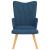 Scaun de relaxare cu taburet, albastru, textil GartenMobel Dekor