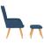 Scaun de relaxare cu taburet, albastru, textil GartenMobel Dekor