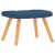 Scaun de relaxare cu taburet, albastru, textil GartenMobel Dekor