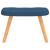 Scaun de relaxare cu taburet, albastru, textil GartenMobel Dekor
