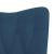Scaun de relaxare cu taburet, albastru, textil GartenMobel Dekor