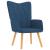 Scaun de relaxare cu taburet, albastru, textil GartenMobel Dekor