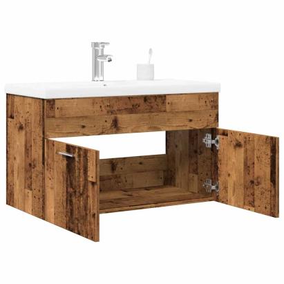 Set mobilier de baie, 2 piese, lemn vechi, lemn prelucrat GartenMobel Dekor