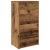 Servantă cu 6 sertare, Lemn vechi, 50 x 34 x 96 cm, PAL GartenMobel Dekor