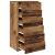 Servantă cu 6 sertare, Lemn vechi, 50 x 34 x 96 cm, PAL GartenMobel Dekor