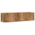 Raft perete CD-uri stejar artizanal 75x18x18 cm lemn prelucrat GartenMobel Dekor