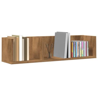 Raft perete CD-uri stejar artizanal 75x18x18 cm lemn prelucrat GartenMobel Dekor