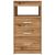 Dulap cu sertar, stejar artizanal, 40x50x76 cm, lemn prelucrat GartenMobel Dekor