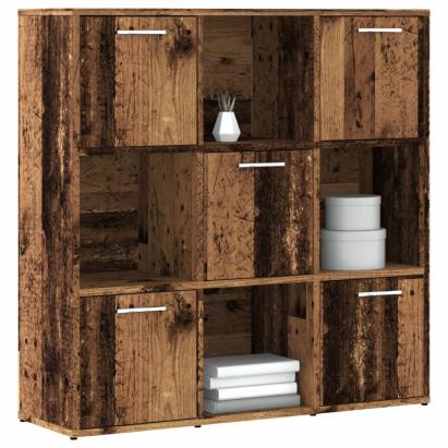 Bibliotecă, lemn vechi, 90x28x90 cm, lemn prelucrat GartenMobel Dekor