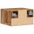 Noptiere de perete, 2 buc., lemn vechi, 34x30x20 cm GartenMobel Dekor