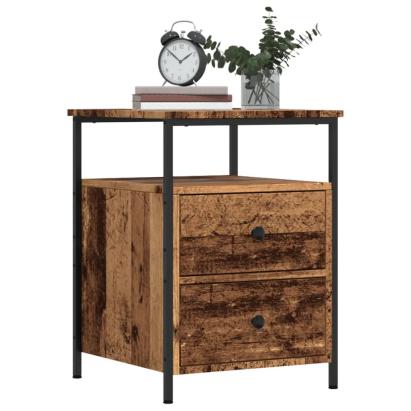Noptiere, 2 buc, lemn vechi, 44x45x60 cm, lemn prelucrat GartenMobel Dekor