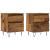 Noptiere, 2 buc., lemn vechi, 40x35x50 cm, lemn prelucrat GartenMobel Dekor