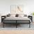 Noptiere 2 buc cu 2 sertare Negru 36x36x68 cm GartenMobel Dekor