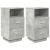 Noptiere 2 buc cu 2 sertare Gri beton 36x36x68 cm GartenMobel Dekor