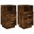 Noptiere 2 buc cu 2 sertare stejar afumat 36x36x68 cm GartenMobel Dekor