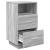 Noptiere 2 buc cu 2 sertare Gri Sonoma 36x36x68 cm GartenMobel Dekor