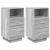 Noptiere 2 buc cu 2 sertare Gri Sonoma 36x36x68 cm GartenMobel Dekor