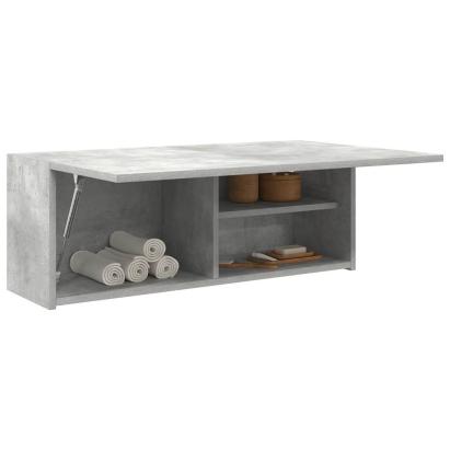 Dulap perete baie, gri beton, 80x25x30 cm, lemn prelucrat GartenMobel Dekor