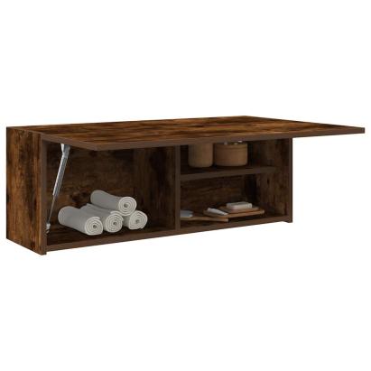 Dulap perete baie, stejar fumuriu, 80x25x30 cm, lemn prelucrat GartenMobel Dekor