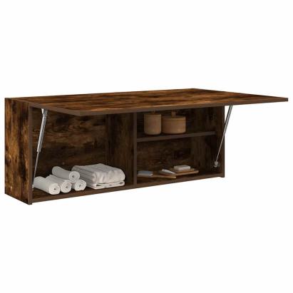 Dulap perete baie, stejar fumuriu, 100x25x40 cm, lemn prelucrat GartenMobel Dekor