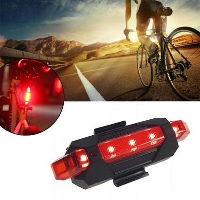 Stop bicicleta 5 led-uri, acumulator reincarcabil usb, 5 moduri iluminare, impermeabil MultiMark GlobalProd