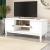 Comoda tv 120x40x50 cm, rafturi, 2 dulapuri depozitare, picioare lemn pin, mdf, alb MultiMark GlobalProd