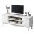 Comoda tv 120x40x50 cm, rafturi, 2 dulapuri depozitare, picioare lemn pin, mdf, alb MultiMark GlobalProd