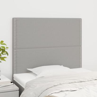 Tăblii de pat, 2 buc, gri deschis, 100x5x78/88 cm, textil GartenMobel Dekor