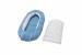 Cuib bebelusi pozitionator SomnArt baby nest, 94x60cm, albastru Relax KipRoom